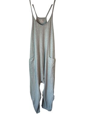 Free People FP Movement Hot Shot Romper Jumpsuit Baggy Gray Women’s Sz L Lounge